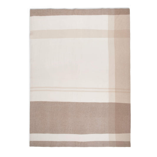 'Home and Away' Cashmere Blanket (Beige)-Jet&Bo