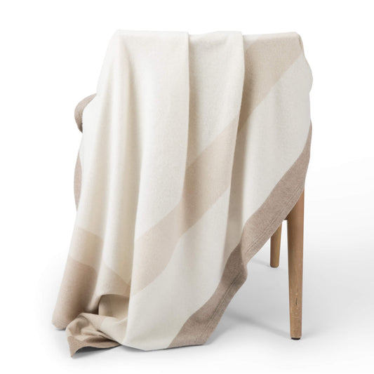 'Home and Away' Cashmere Blanket (Beige)-Jet&Bo