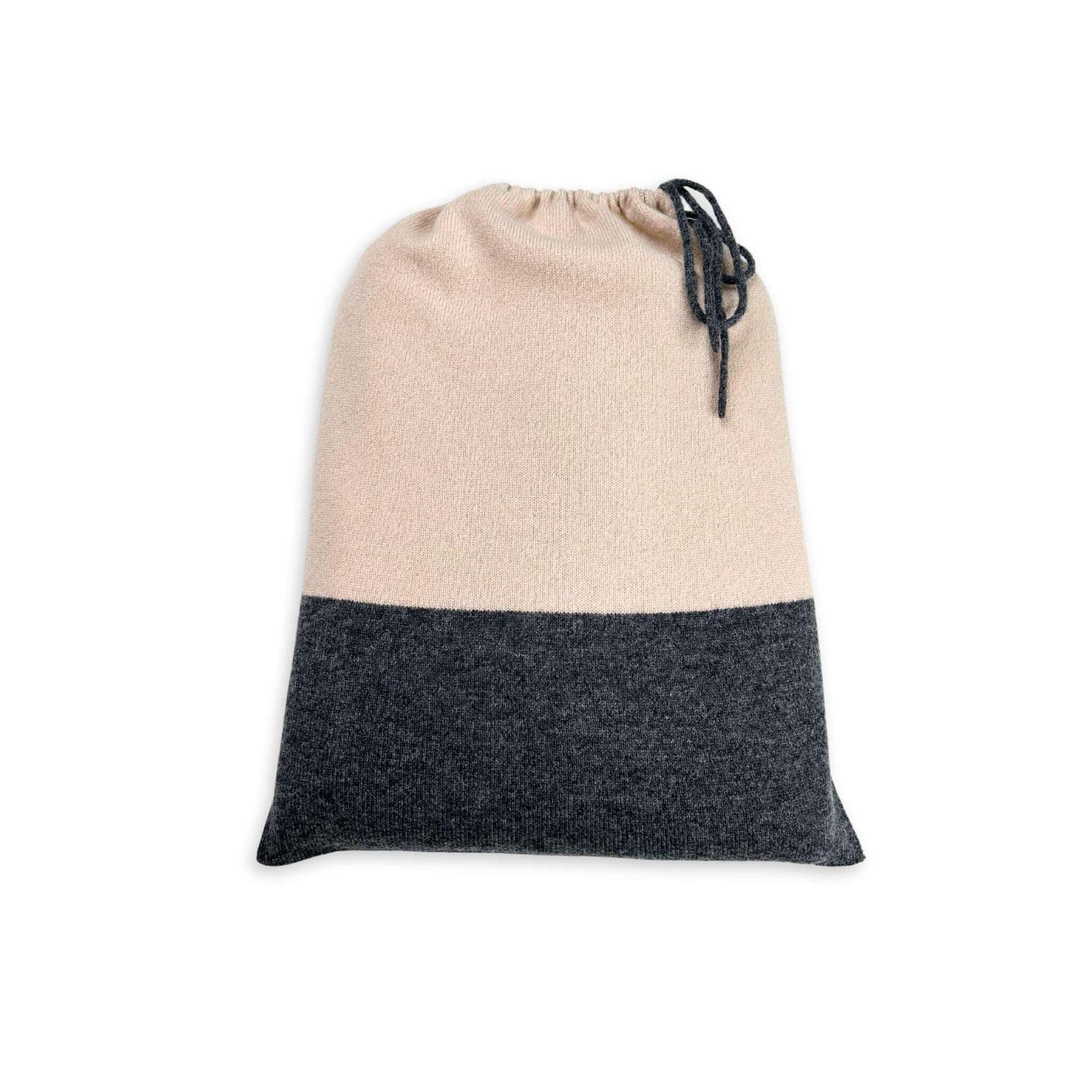 Cashmere Merino Blend Pouch Pink & Gray